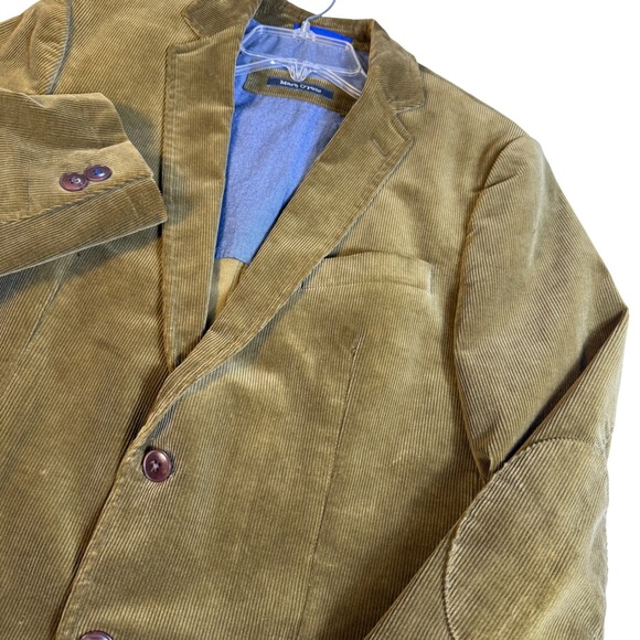 Marc O'Polo Mens Corduroy‎ Blazer US 40R Brown Olive Jacket elbow patch Academia